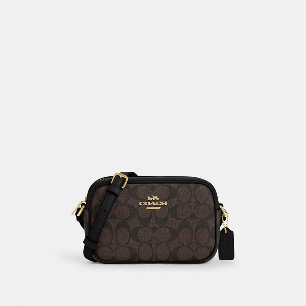 NWT Coach Outlet Mini Jamie Camera Bag In Signature Canvas